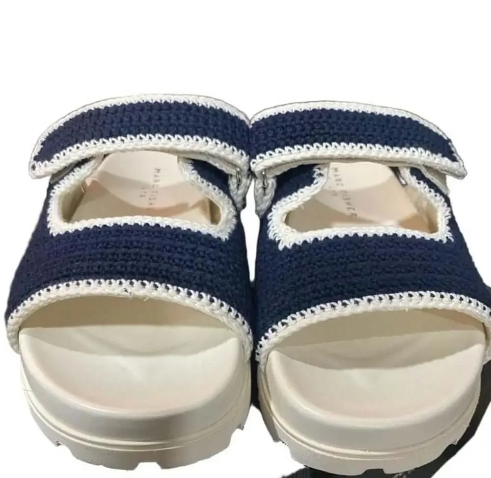 Brand New Marc Fisher LTD Women's Brinleys Crochet Footbed Sandals 7.5